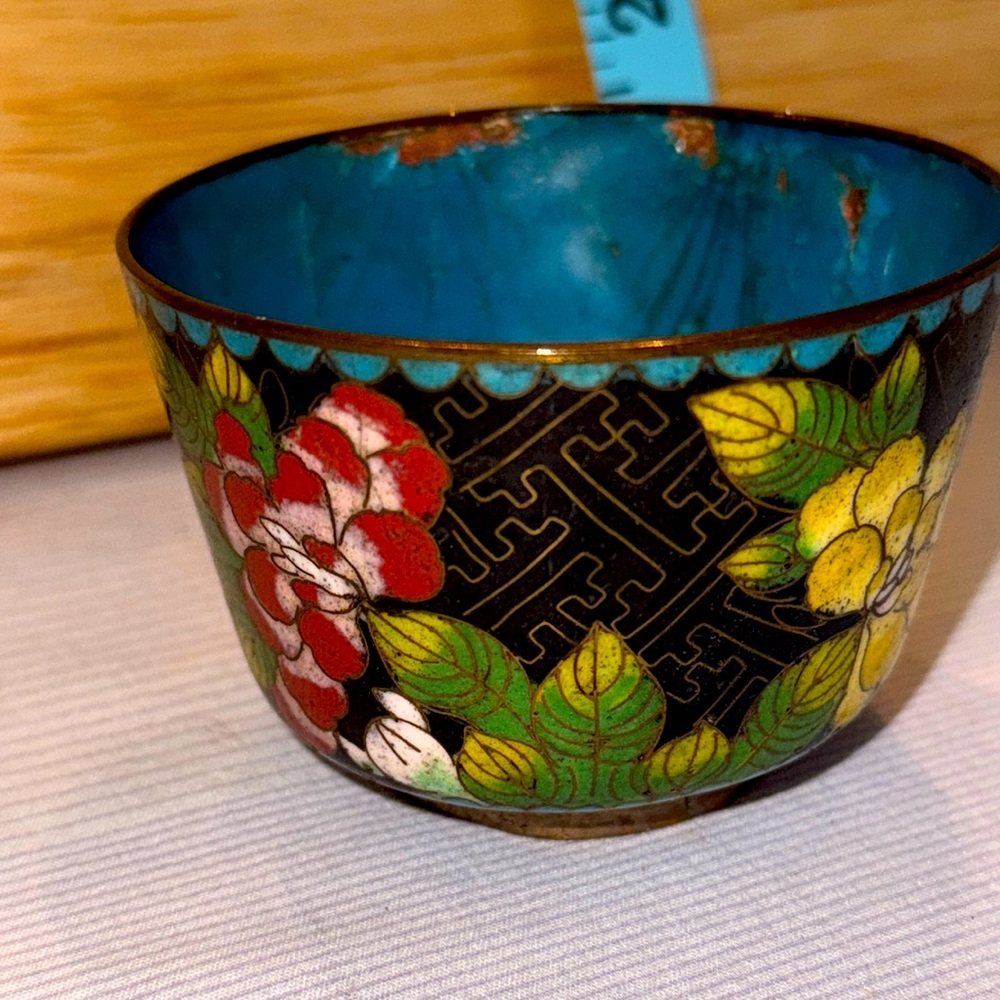 🐈‍⬛ Vintage Cloisonné Chinese Wine Cup